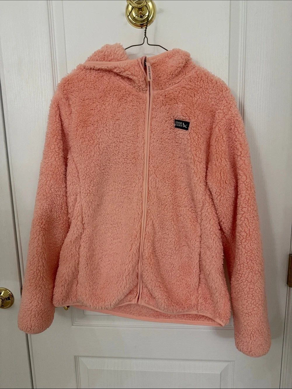 Eddie Bauer Peach Pink Sherpa Zip Hoodie for Kids